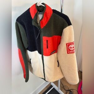 Mens Timberland Colorblock Sherpa Jacket size Large